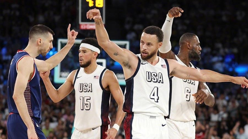 美国男篮轻取塞尔维亚，杜兰特独得分